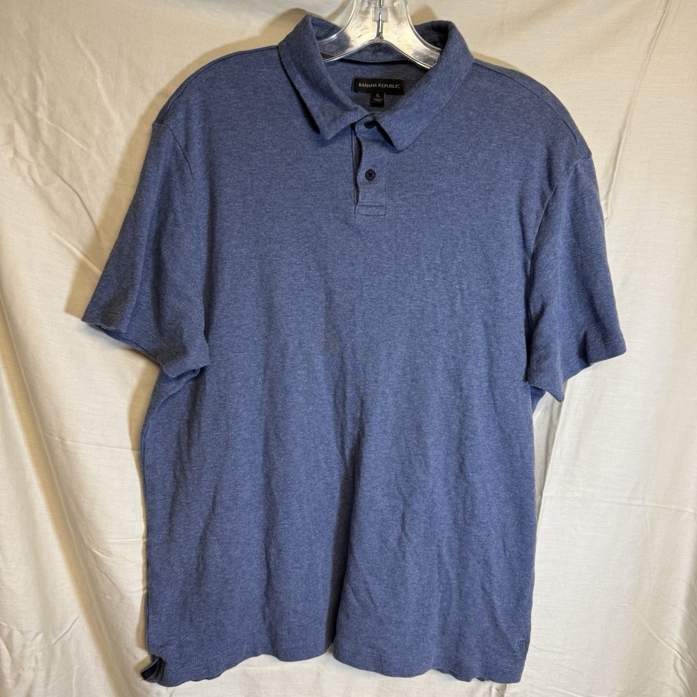 Banana Republic Men's Polo Shirt Blue XL Super Soft